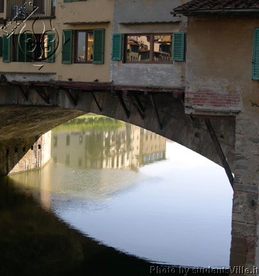 Reflections (365Wx390H) - Reflection under Ponte Vecchio (Photo by James Henkel) 