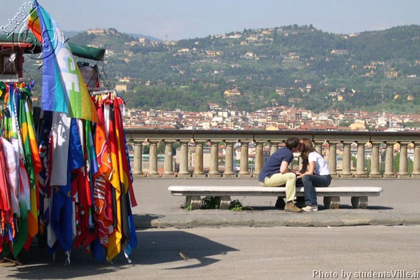 Peace and Love (600Wx400H) - Peace flags, a passionate kiss, spring time sun and the Fiesole hill on the background... Do you want any more? 